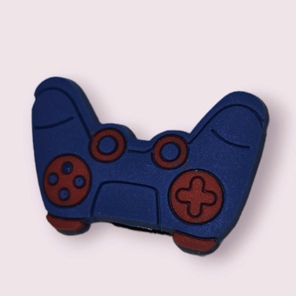 4/$8 Decorative Crocs Charm Shoe Charm - Blue Control Pad Video Game Remote
